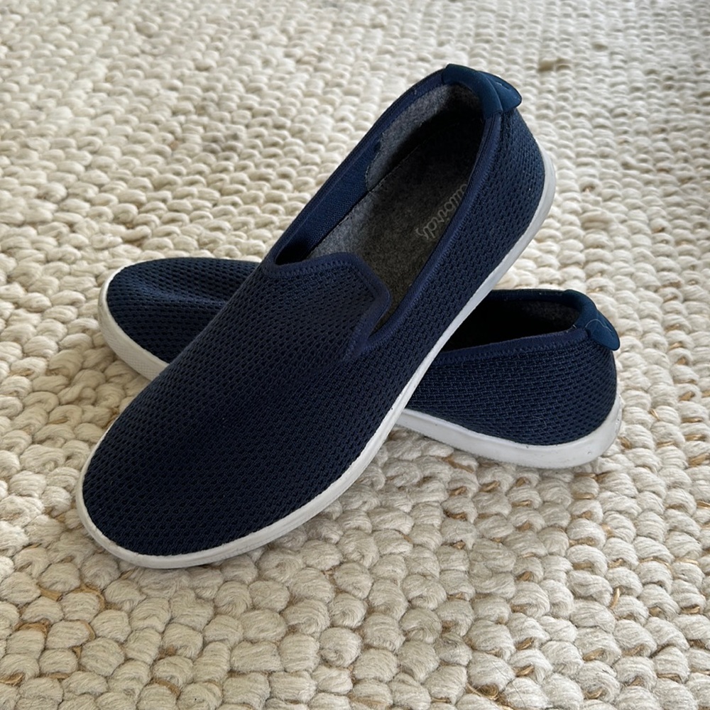 Allbirds Women’s Tree Loungers - Kauri Marine Blue (White Sole) - Size 9